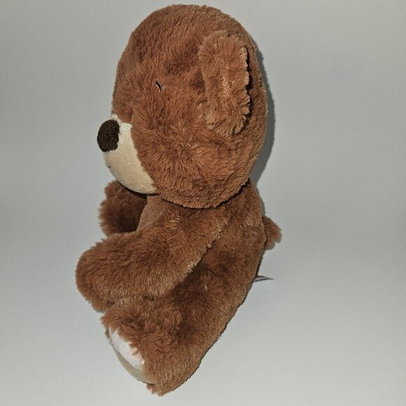 Aurora Lil Benny Brown Teddy Bear Plush Pink Feet 9.5" Stuffed Animal Toy SOFT - Picture 2 of 7